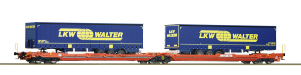 Roco 77393 - H0 Doppeltaschen-Gelenkwagen T3000e + LKW Walter der Wascosa, Ep.VI*